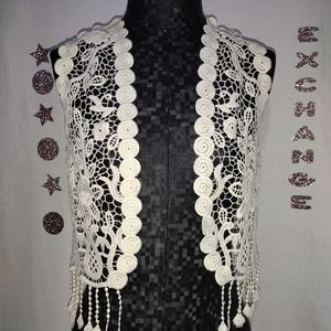 Intricate lace vest